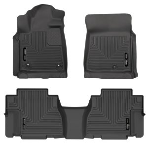 Toyota Sequoia Floor Liners - Front + 2nd Seat - Husky Liners - Weatherbeater - Black - `12-`22
